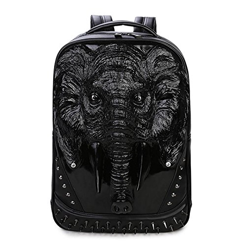 Preisvergleich Produktbild Rucksack Nieten 3D Bild Persönlichkeit Straße Computer Rucksack , black