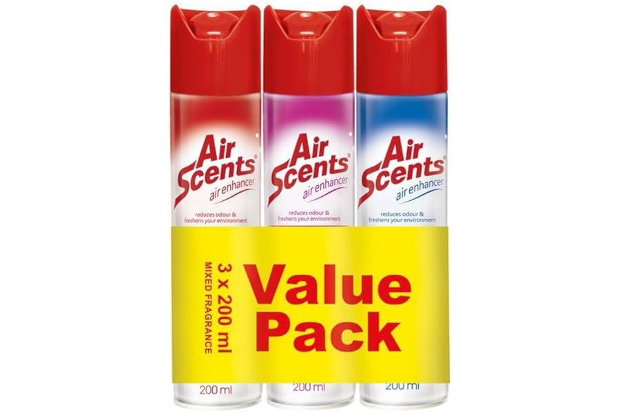 Air Scents Mixed Air Enhancer Aerosol Spray 3 Pack of 200 ml