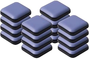 HICYCLE2 Patins de Meubles, Téflon Auto-adhésives Coulisses de Meubles Adaptés Aux Sols et Tapis Lisses (16, Carré,25mm)