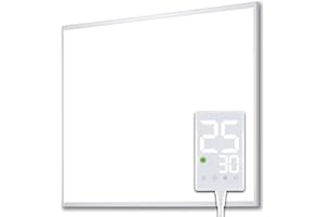 Heidenfeld Infrarotheizung HF-HP100-3 | 𝟭𝟬 𝐉𝐀𝐇𝐑𝐄 𝐆𝐀𝐑𝐀𝐍𝐓𝐈𝐄 - 300 Watt - Bis 8 m² - Infrarot Heizkörper - Elektroheizung mit Thermostat - Überhitzungsschutz (HF-HP100-3 300 Watt)