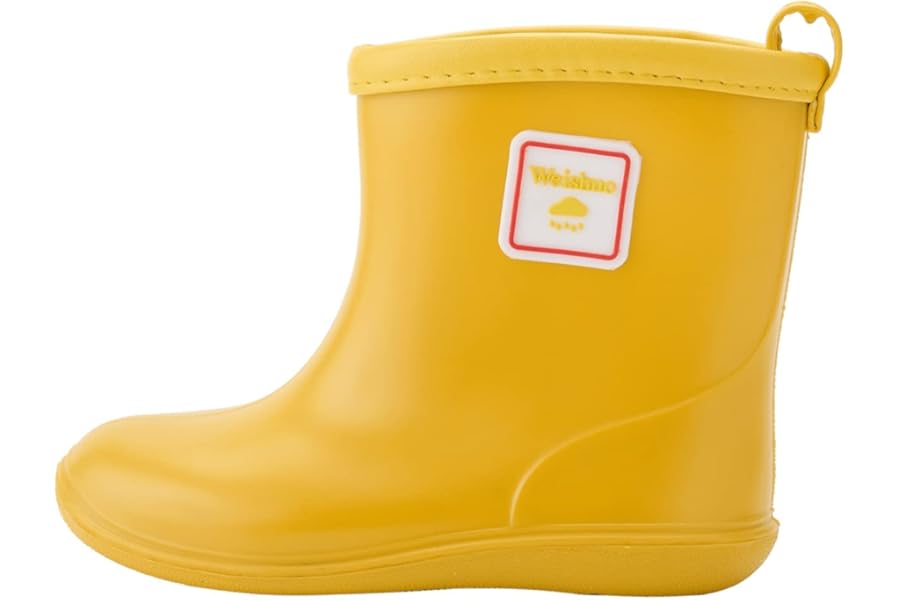 Weishuo Baby Wellies Waterproof Lightweight Toddler Rain Boots for Little Kids Unisex Boys Girls
