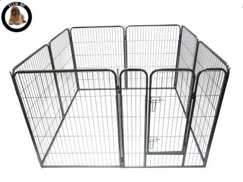 Ellie-Bo-Heavy-Duty-Modular-Puppy-Exercise-Play-Whelping-Pen-8-Pieces-100cms-High