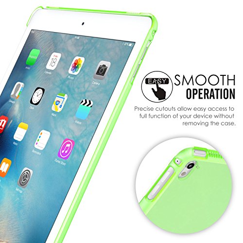 MoKo Hülle für iPad Pro 9.7 – Ultra Slim Translucent Hart Polycarbonate Schale Schutzhülle Case Cover für Apple iPad Pro 9.7 Zoll 2016 Modell Tablet, Matt Grün (Auch für iPad Pro Offizielle Tastatur) - 2
