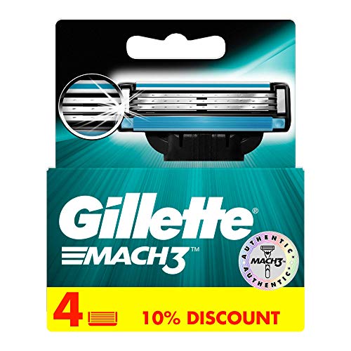 Gillette mach-3 Cartridge - Pack de 4