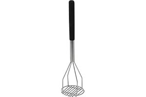 Winco PTMP-18R 4-Inch by 18-Inch Round Potato Masher with Plastic Handle