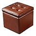 Produktbild Lagerung Hocker LXF Hocker Aufbewahrungsbox Stuhl Fußhocker Kunstleder (Farbe : Braun, größe : 34 * 34 * 34cm)