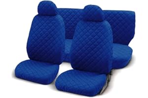 SUSY SHOP Ensemble de housses de siège en coton et polyester matelassé, fabriqué en Italie, modèle universel pour petite voiture (Royal)