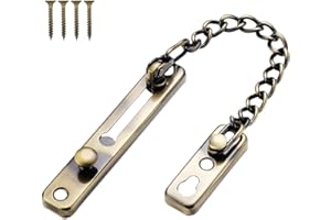 Gotetiso Catena Porta Protezione per Porta a Catena Catena di Sicurezza Catena per Porta Anteriore Chiavistello a Catena per Porte Serratura di Sicurezza Blocco Catena Antifurto per Interna Casa Hotel
