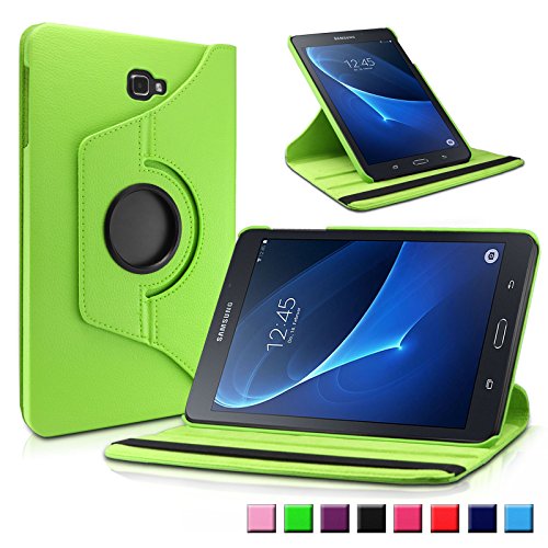 Samsung Galaxy Tab A 10.1 Hülle Case, Infiland PU Ledertasche lederhülle 360° Drehbarer Stand Smart Cover Case Schutzhülle Tasche Etui für Samsung Galaxy Tab A 10.1 Zoll (2016) Tablet-PC(mit Auto Schlaf / Wach Funktion)(Grün)
