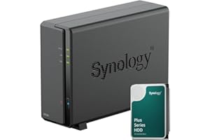 Bundle NAS Synology DS124 1Go avec 1 Disque Synology 4To HAT3300, Non assemblé