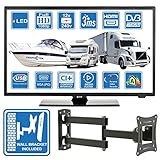 22 Zoll (56 cm) digitaler LED-Fernseher mit eingebautem DVB-T2 und DVB-S2 Free To Air-Antennenempfänger und Satellitenempfänger für Standard- und HD-Fernsehprogramme