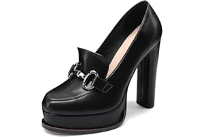 QUEEN HELENA Mocassini con Tacco Alto Eleganti con Plateau Donna K3246