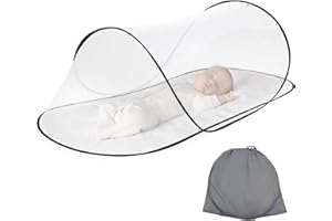 QITIXI:OU Moskitonetz Pop Up - 200 x 80 x 56 cm, Faltbares moskitonetz, Tragbares Campingzelt, Ultraleichtes 360° Schutz, Familien Moskitonetz Betten, Einfache und schnelle Installation,Camping, Reise, Indoor