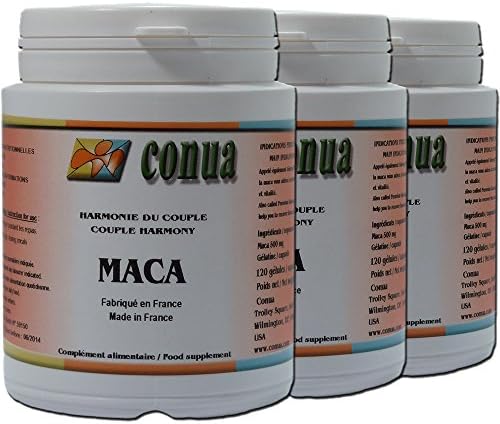 SPECIAL LOT of 3 BOTTLES : Maca Root 500mg healthy agriculture 120 capsules, Peruvian Ginseng physical performance menopause, Can Help Promote Fertility and Boost Libido, Energy and Mood Booster root powder