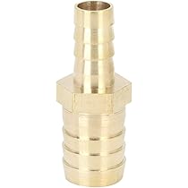 1/4 Inch Brass Adapter Brass 1/4 Inch Hose Barb To 1/4 Male NPT Fitting - Straight Connector For Fuel, Air, Water Applications Womens Vests In Outerwear - Foto 2