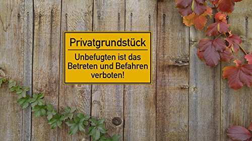 Schild „Privatgrundstück“ [25x15cm] Hartschaumplatte - 3