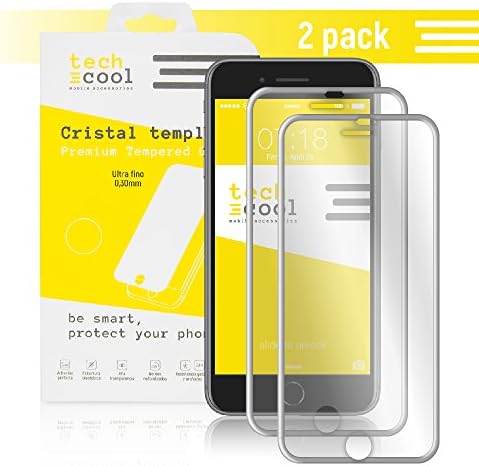 [Pack-2] Screen Protector Iphone 8 Plus GranadaTech® Tempered Glass Screen Protector for Iphone 8 Plus Full Coverage Titanium (Metal Silver) [Anti-Scratch] [Bubble-Free] [Ultra HD]