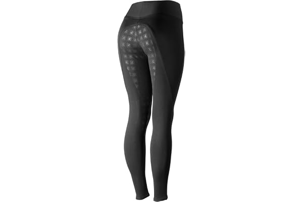 Horze Collants d'équitation Juliet pour Femme, avec Application en Silicone sur Toute la Zone d'assise, Ultra Flexible, Pantalon d'équitation, Silicone, Respirant, Toutes Les Tailles