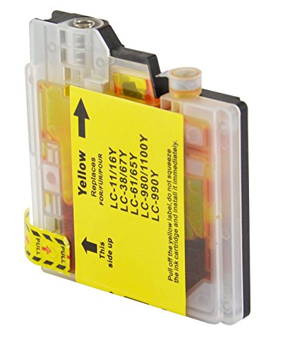 Patrone Yellow kompatibel für Brother LC1100 LC980 LC-1100 LC-980 - 2