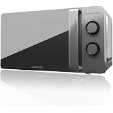 Cecotec ProClean 3160 Mirror Microwave, 700 W with 6 Levels, Grill 800 W, Capacity 20 L, Ready2Clean Coating for Better Clean