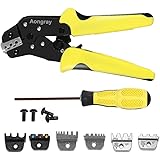 Wire Crimping Tool, Aongray Wire Crimpers with Carbon Steel Support 0.1-6mm² Adjustable Crimping Range Comfort Grip Terminals