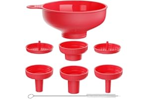 Imbuti da Cucina a Bocca Larga, Imbuto di Plastica di Qualità Alimentare Pisol per Cottura e Conservazione con 4 Bocche di Diverse Dimensioni per Riempire Vasi Mason a Bocca Larga e Regolare