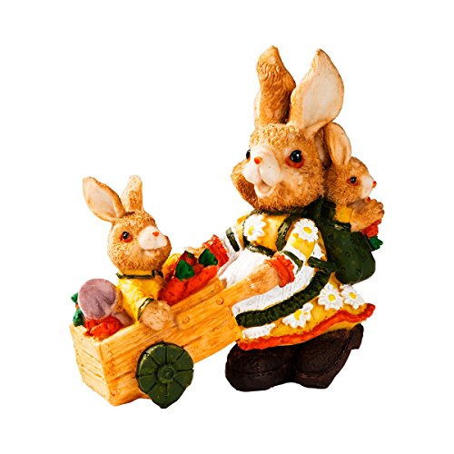 Preisvergleich Produktbild Fleißige Hasenbande , Deko Hasen aus Kunststein