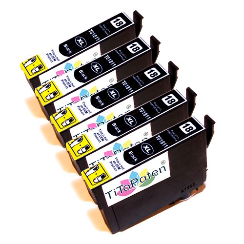 5x Epson Expression Home XP - 215 kompatible XL Druckerpatronen - Schwarz - Patrone MIT CHIP !!!