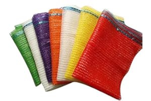 GIGRAVE 100 naranja Red bolsas 40 cm x 60 cm 15 kg con cordón Raschel bolsas de malla verduras registros leña madera