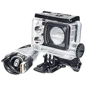 Action Pro Waterproof Housing Case with Motorcyle Charger Compatible with SJ7 Star Action Camera