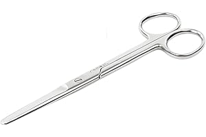 REMOS PROFESSIONAL BODY CARE REMOS Ciseaux de Ménage, universels, ronds, lame droite, 14.5 cm, acier inoxydable