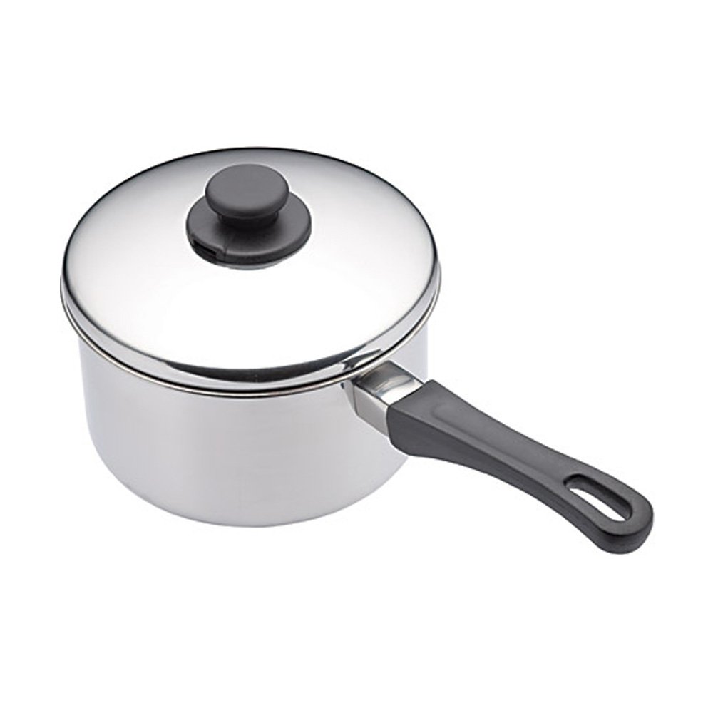KitchenCraft Extra-Deep Induction-Safe Stainless Steel Saucepan with Lid, 20 cm (8