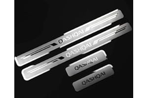 ENFILY 4 PièCes Barres De Seuil De Porte en Acier Inoxydable pour Nissan Qashqai 2016-2020, Plaques De Protection, Garde-Plaque De Seuil ExtéRieur, Accessoire De DéCoration De Style