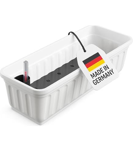 welches holz für blumenkasten Blumenkasten aus massivem Holz in Weiß mit Metall Griffen – Dekorie GmbH main image 1