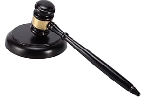 Globalflashdeal Wooden Judge's Gavel Auction Hammer with Sound Block for Attorney Judge Auction Handwork 27 * 4.5cm