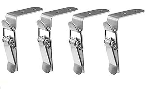 ROFHAUS 4Pièces Fermeture à bascule,Fermeture a Levier Fermeture à Ressort Loquet Bascule en Acier Inoxydable Pour Coffre à Outils,Levier de verrouillage,Tiroir,boîte à outils, placard, armoire,boîte