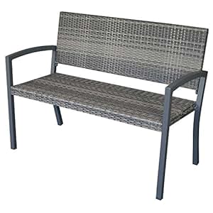 Gartenbank 3 Sitzer Grau