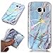 Produktbild Samsung Galaxy S7 Hülle,YYX Galaxy G9300 Schutzhülle, Samsung S7 Silikon Handyhülle, Luxus Slim Glänzende Marmor Textur Weich TPU Marble Silikon Bumper Hülle Ultra Dünn Weich Silikon Transparent Handytasche Stoßfest Kratzschutz Rutschfest für Samsung Galaxy S7 / G9300 (5.1") - Laser licht blau