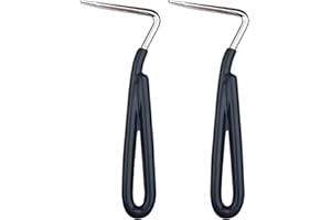 Bohue 2Pcs Hoof Pick Pear Shaped Hoof Pick Horseshoe Trimmer Horseshoe Repair Tool Hoof Care for Horse Donkey Goat (Random Color)
