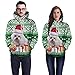 Produktbild TWBB Herren Damen Paar Mantel,3D Weihnachten Hund Drucken Hoodie Kapuzen Kapuzenpullover Outwear Oberteile Mit Tasche