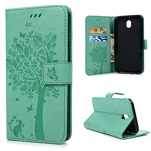 J7 Pro Lederh  lle YOKIRIN Wallet Case f  r Samsung Galaxy J7 Pro   J7 2017 J730  EU Ausgabe  Schutzh  lle Premium Druck Baum PU Leder Hardcase Handyh