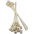 Amos Wavy Spiry Natural Rattan Reed Fragrance Diffuser Replacement Refill Sticks 10 Pieces (7" Spiral, Natural Color)