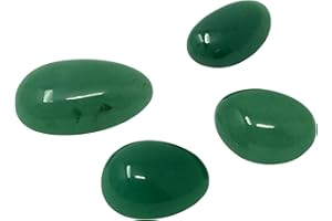 ESSENCIALES Piedra Verde Natural Aventurina Pulida - Set de 5 piedras naturales, equilibra tu energía vital