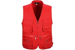 HZQIFEI Uomo Gilet da Pesca Multitasche Giubbino da Lavoro Smanicato Traspirante Outdoor Vest JRC Safari Giacche Gilet