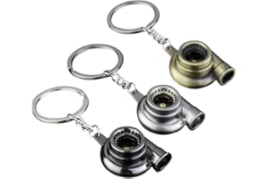 Tadipri Portachiavi Turbina, 3 Pièces Portachiavi Auto Turbo Compressore, Robusto, Resistente Allo Sbiadimento e Girevole, è Un Ottimo Regalo Per i Fanatici Dell'Auto