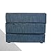 Arketi-com Touf, the Bed that Becomes a Pouf, Blue Jeans Fabric Base and external Additional Free Cover White 63x63x45 cm Artisans Italian Product 100% Hand Made