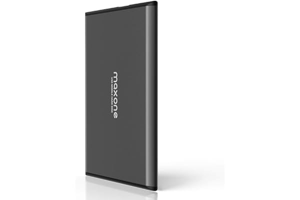 Maxone Disques durs externes 500Go - 2.5'' USB 3.0 Ultra Fin Tout-Aluminium Stockage HDD pour Xbox One, PS4, PC, Mac, Laptop, Ordinateur de Bureau, Ordinateur Portable, Wii U, TV, Windows(Gris)