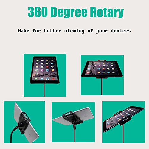 myarmor Schwanenhals iPhone iPad Stand Handy Tablet Halterung lange Bolt Klemme mit Halterung für Tablet oder Handy Geräte 10,2–26,9 cm 360 Grad drehbar Flexibler Arm - 4