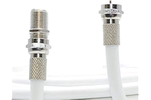 VIEWI 10M White Coax Cable For Virgin Media, Sky TV, Broadband Extension and Tivo & Superhub (10M, WHITE)