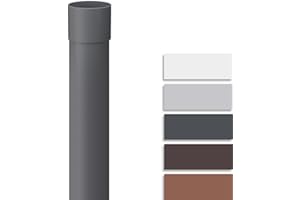 INEFA Tuyau Descente 200cm PVC 50mm Anthracite Raccord Gouttière Facile